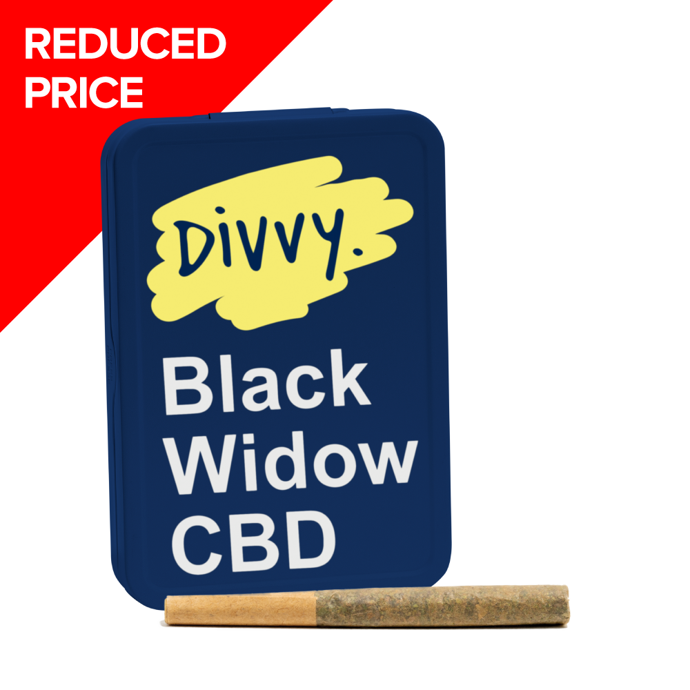Divvy Black Widow CBD 12 x 0.35g Pre-Rolls