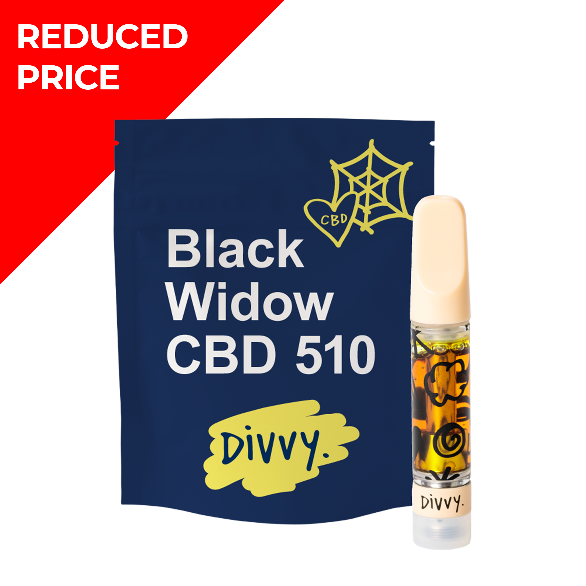 Divvy Black Widow 510 1g Vape Cartridge