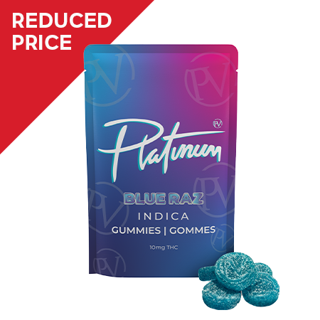 Platinum Blue Raz Gummies