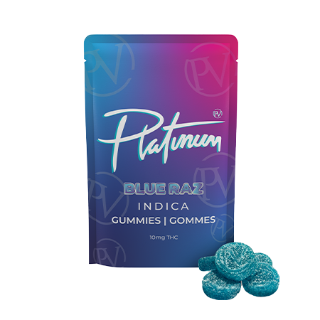 Platinum Blue Raz Gummies