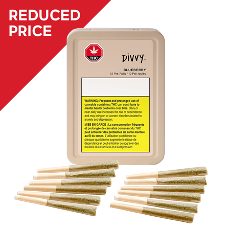 Divvy Blueberry 12×0.35g Pre-Rolls