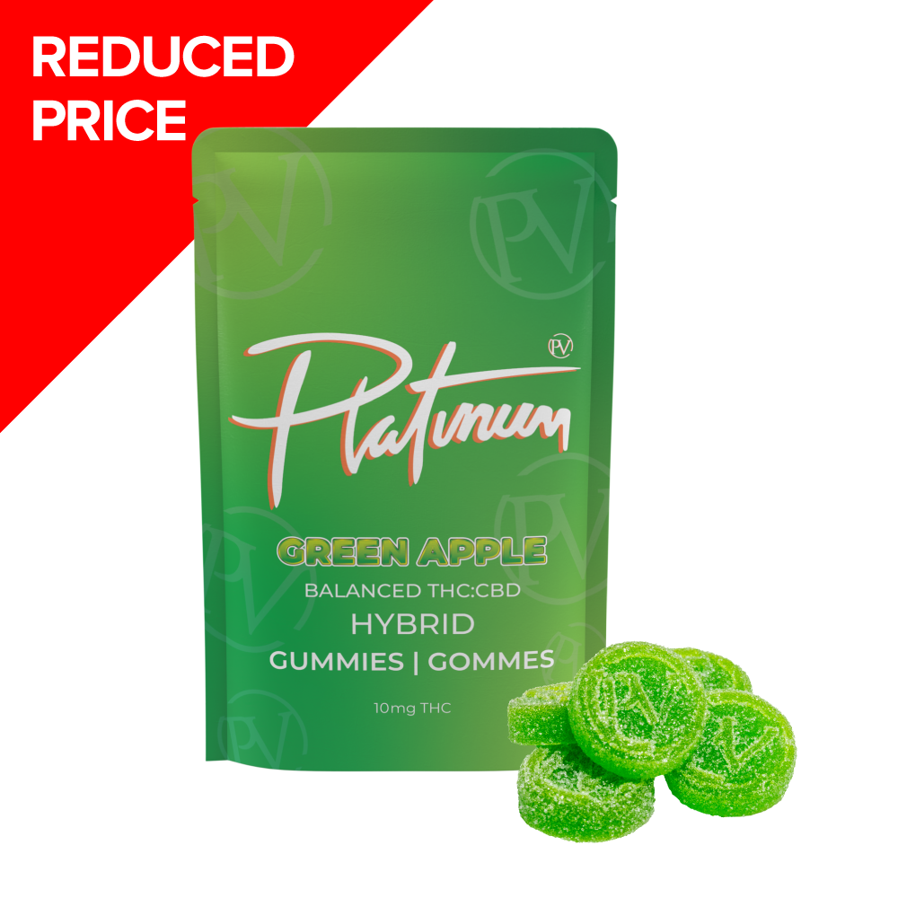 Platinum Green Apple Balanced THC:CBD Gummies