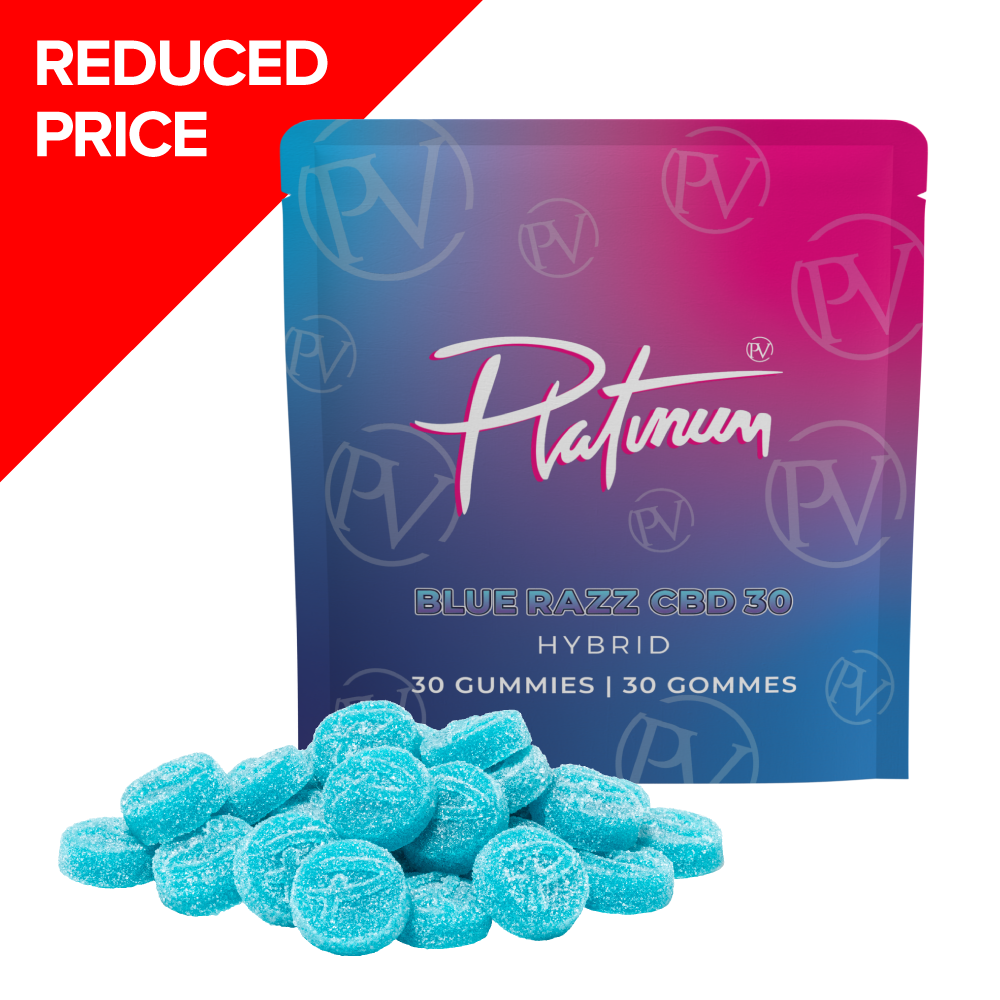 Platinum Blue Raz 30mg CBD Gummies