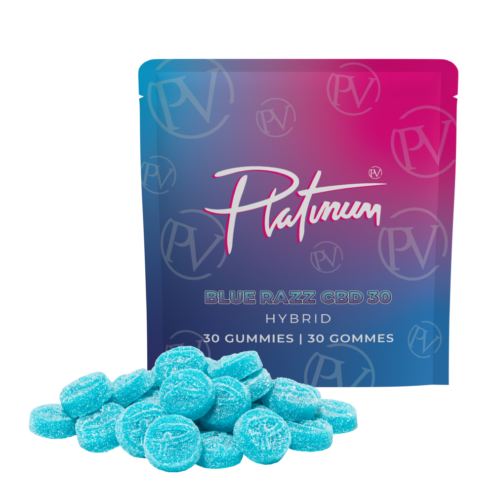 Platinum Blue Raz 30mg CBD Gummies