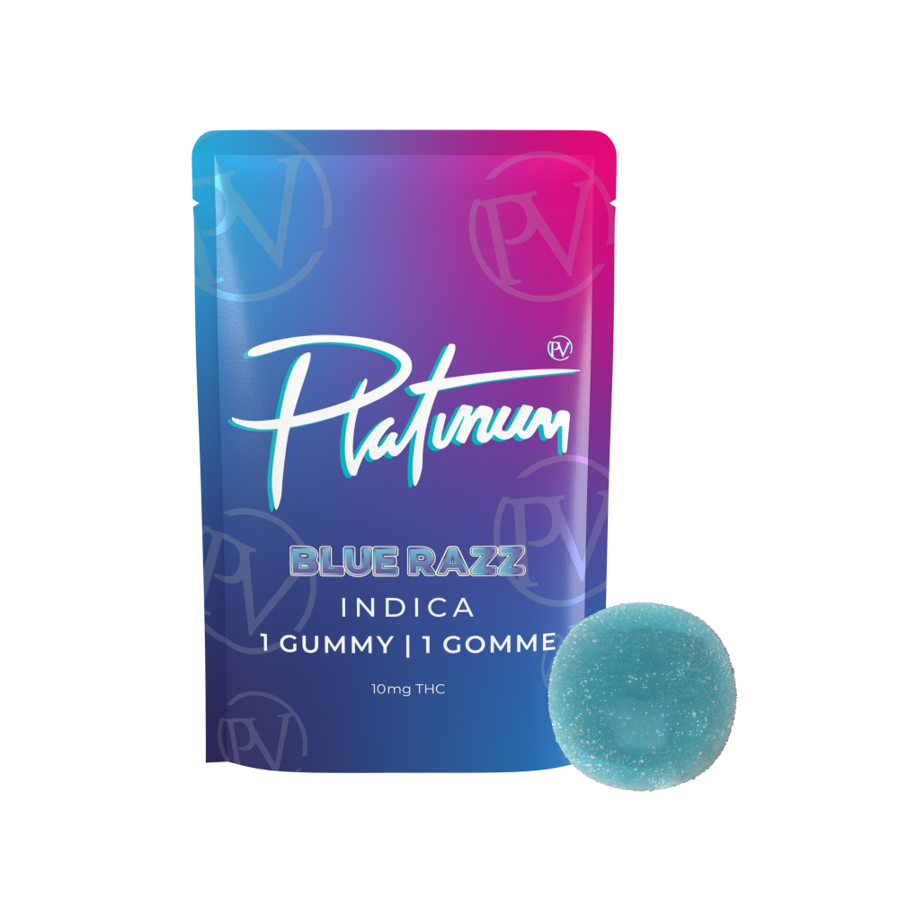 Platinum Blue Raz Gummy