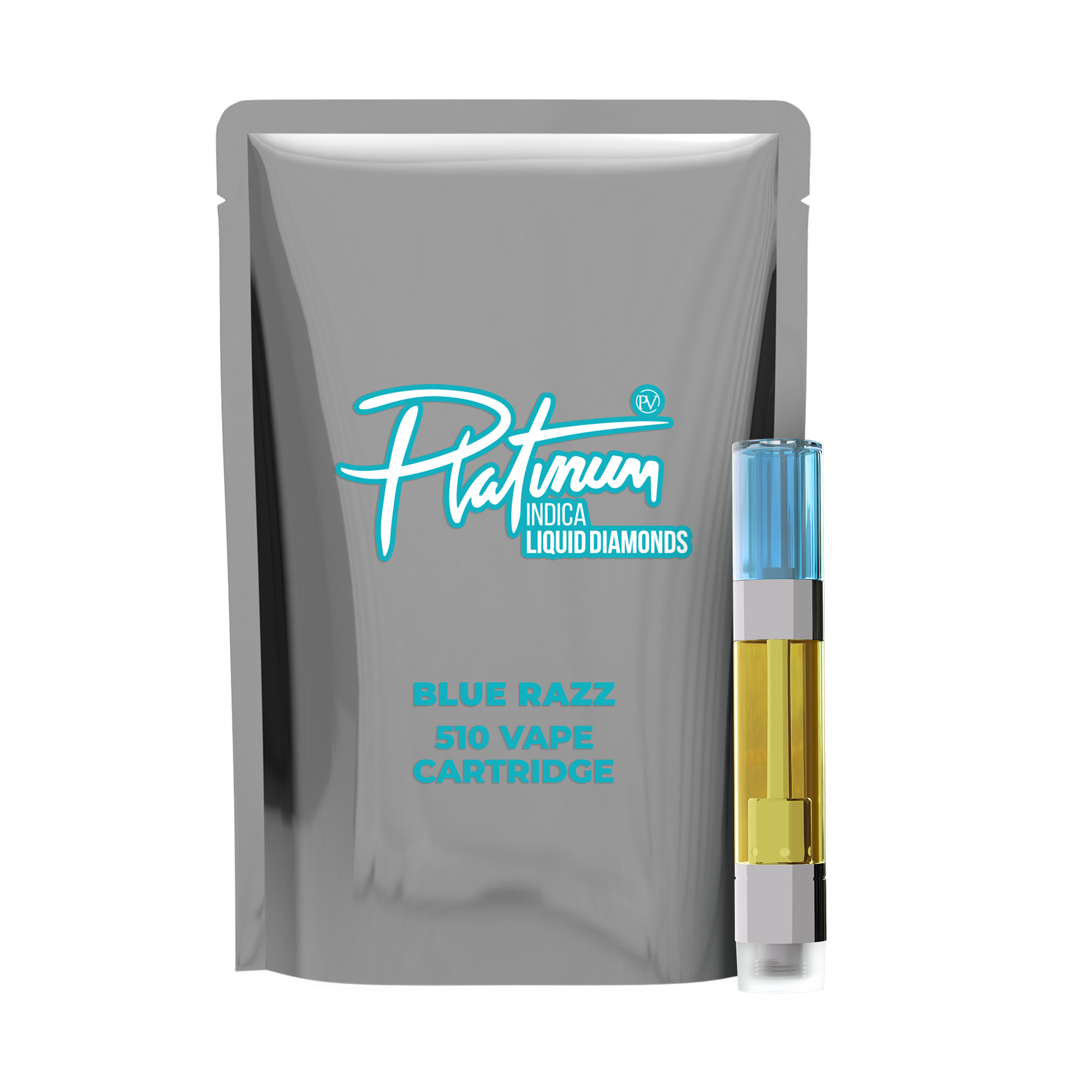 Platinum Vape – Blue Razz Liquid Diamond 510 Vape